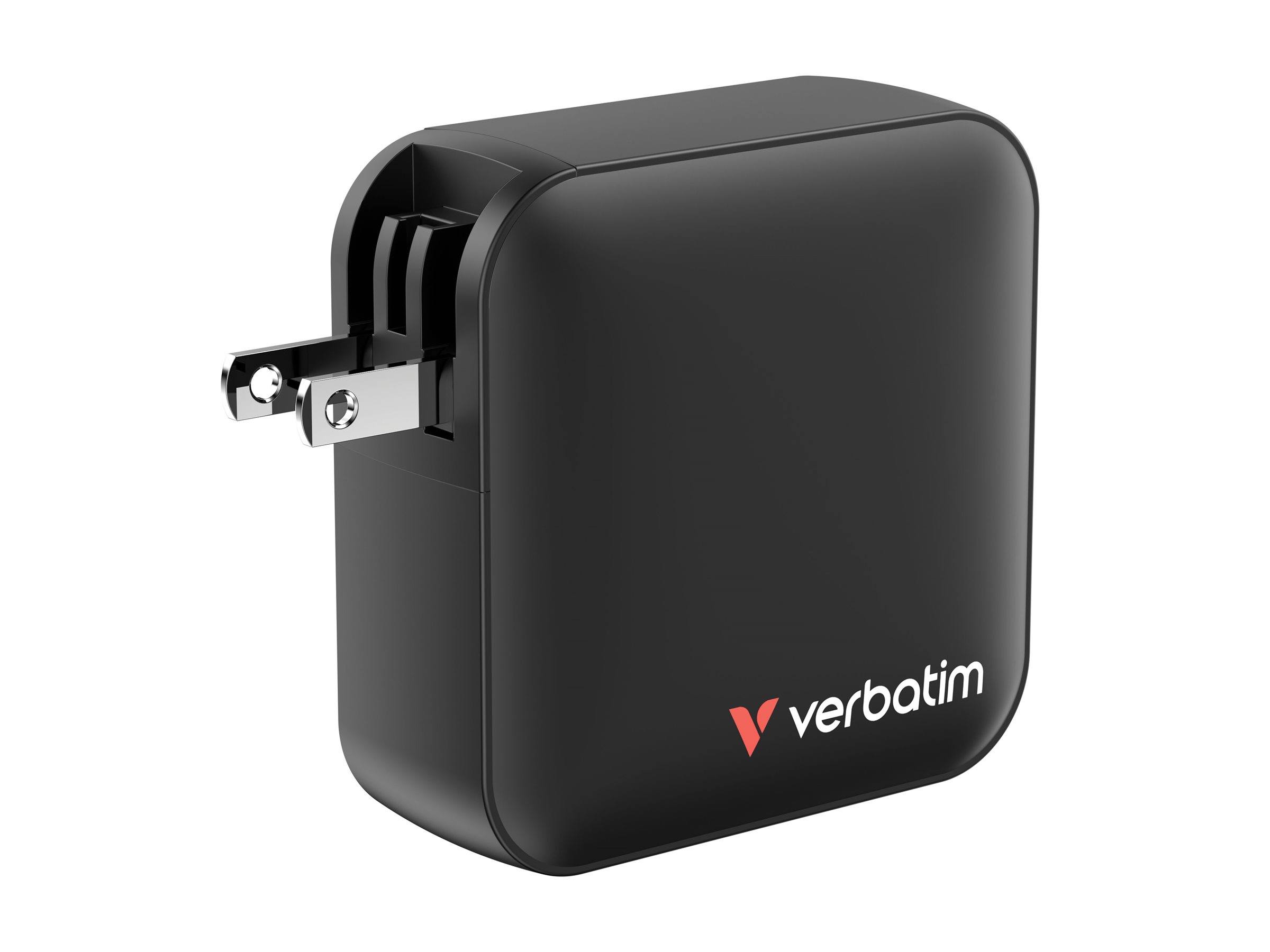 Verbatim Netzteil - GaN - 165 Watt - 5 A - PD 3.0, PD/PPS, QC 4.0 - 4 Ausgabeanschlussstellen (3 x USB-C, USB), Ansicht 4