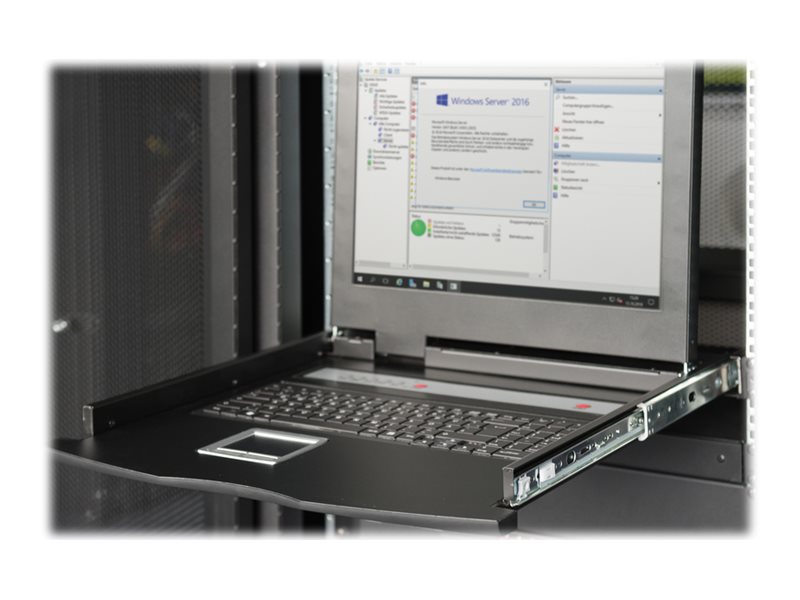 Digitus Professional DS-72210-4ES - KVM-Konsole mit KVM-Switch - 8 Anschlüsse - Spanisch - 43.2 cm (17") - Rack