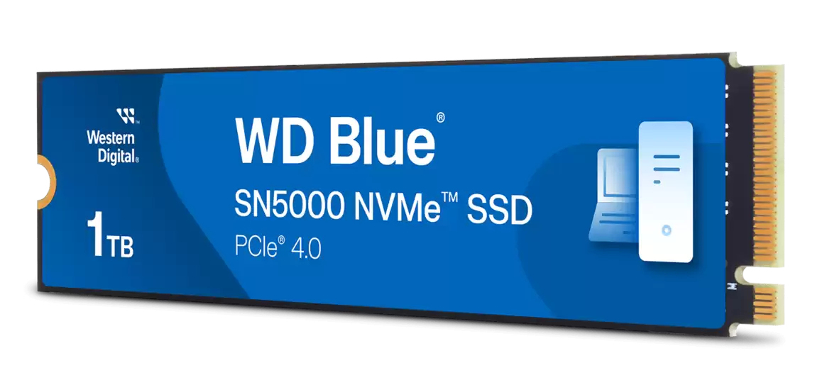 WD Blue SN5000 WDS100T4B0E - SSD - 1 TB - intern - M.2 2280 - PCIe 4.0 x4 (NVMe), Ansicht 2
