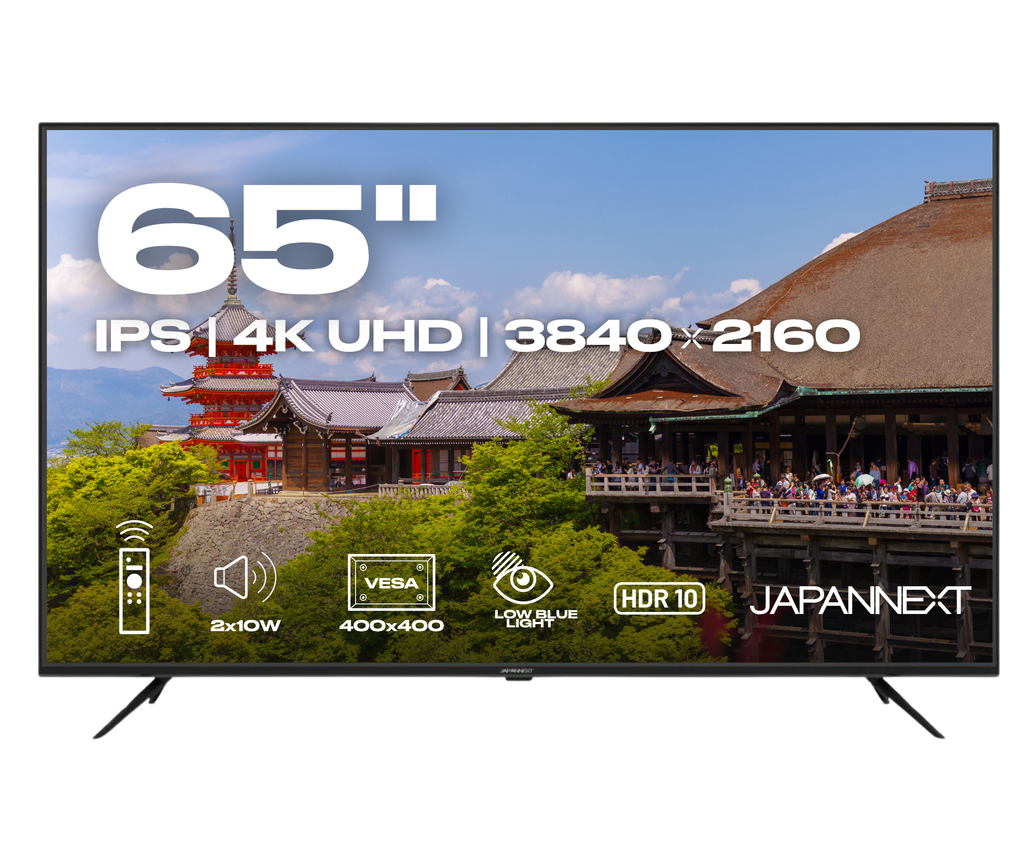JAPANNEXT JN-IPS650UHD60F 16 9 3x HDMI UHD - 165,1 cm - 65, Ansicht 4