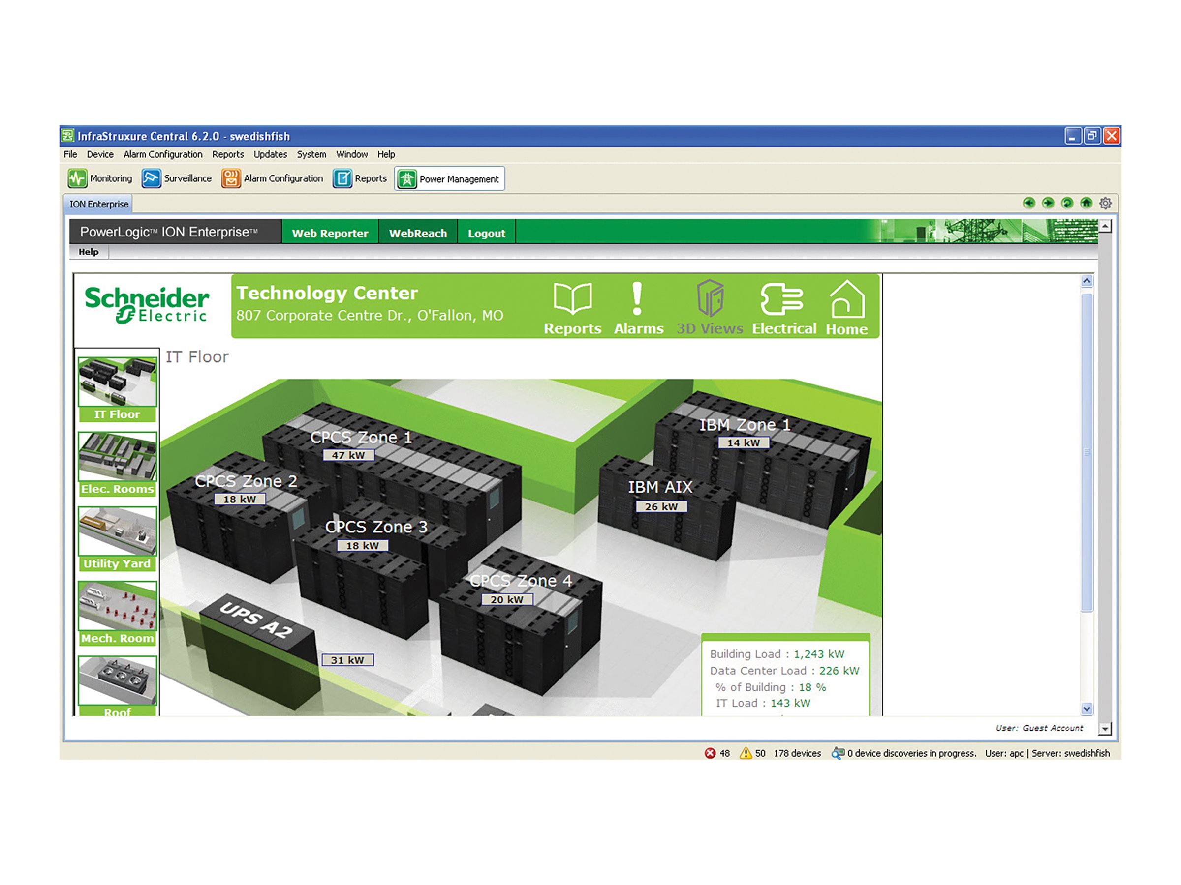 APC InfraStruXure Central - Lizenz - 100 Knoten