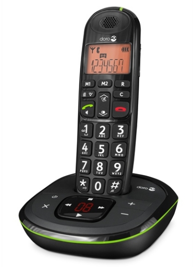 Doro PhoneEasy 105wr - Schnurlostelefon - Anrufbeantworter mit Rufnummernanzeige, Ansicht 2