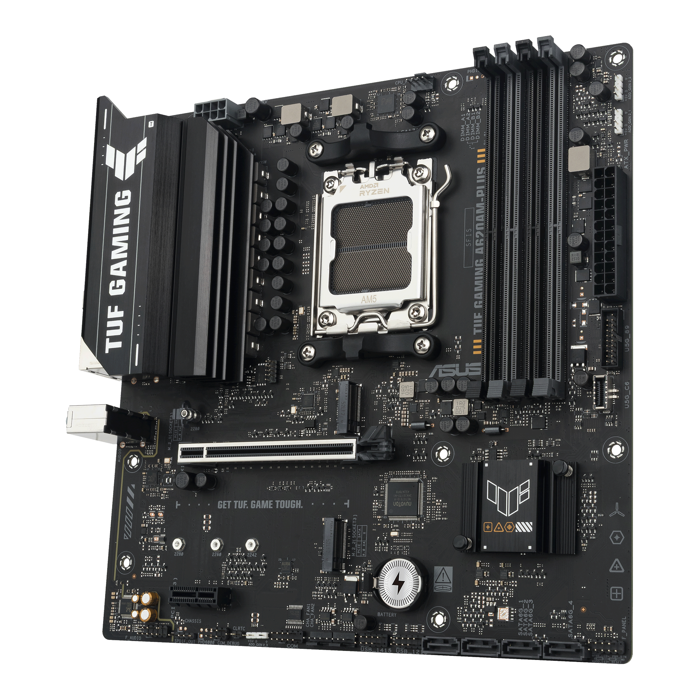 ASUS TUF GAMING A620AM-PLUS - Motherboard - micro ATX - Socket AM5 - AMD A620A Chipsatz - 2.5 Gigabit LAN, Ansicht 3