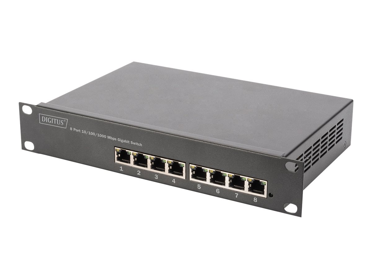 DIGITUS 10" Gigabit 8-Port L2+ Managed PoE+ Switch