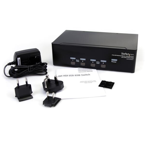 StarTech.com 4 Port DVI KVM USB Switch - 4-fach DVI Umschalter mit USB Hub, Ansicht 2