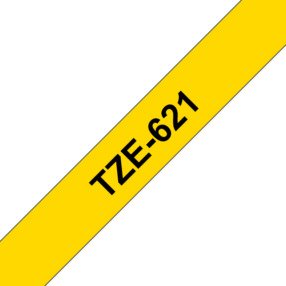 Brother TZe-621 - Schwarz auf Gelb - Rolle (0,9 cm x 8 m), Ansicht 2