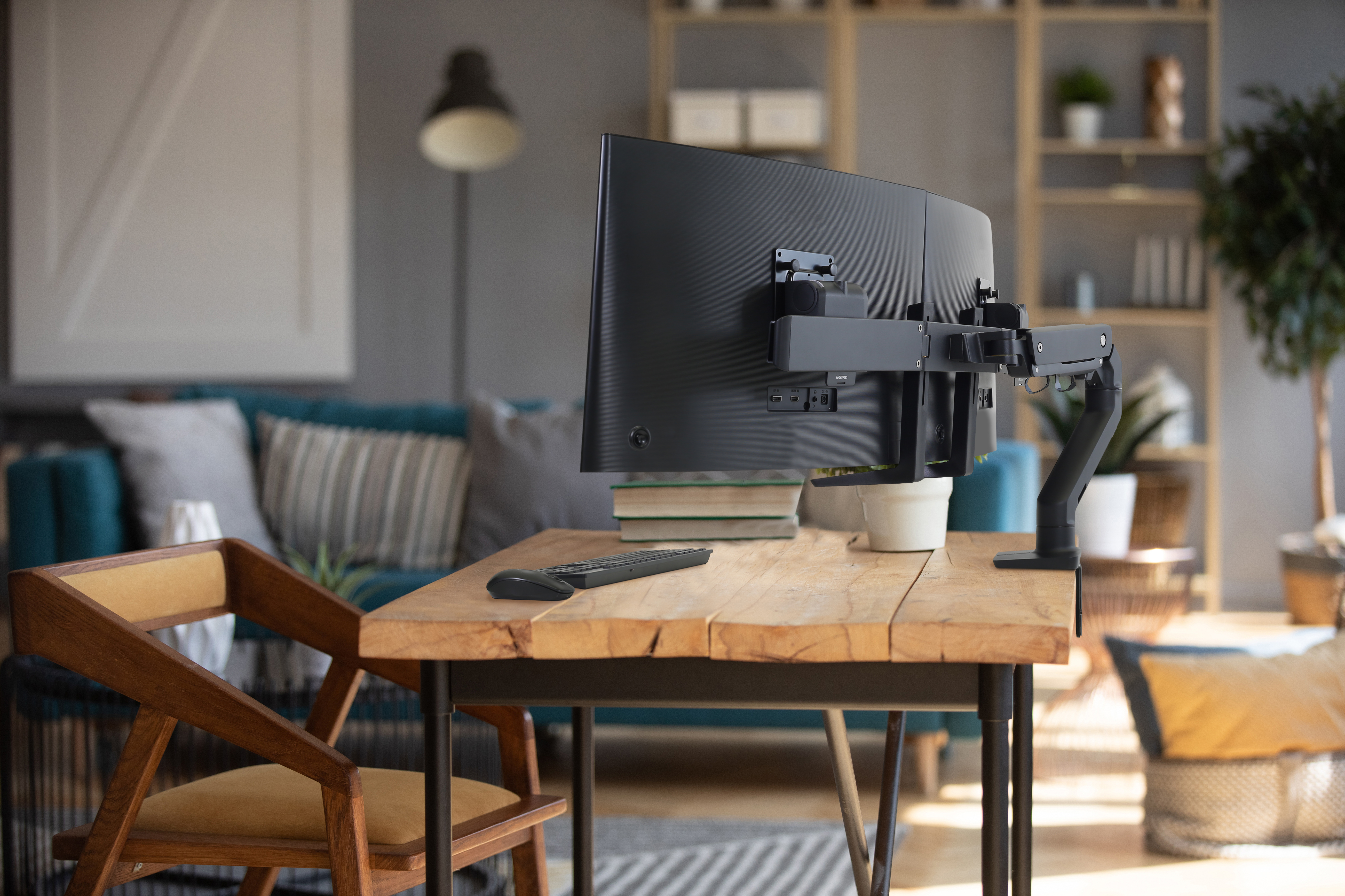 Ergotron HX - Befestigungskit - für 2 Monitore - mattschwarz - Bildschirmgröße: bis zu 81,3 cm (bis zu 32 Zoll), Ansicht 2