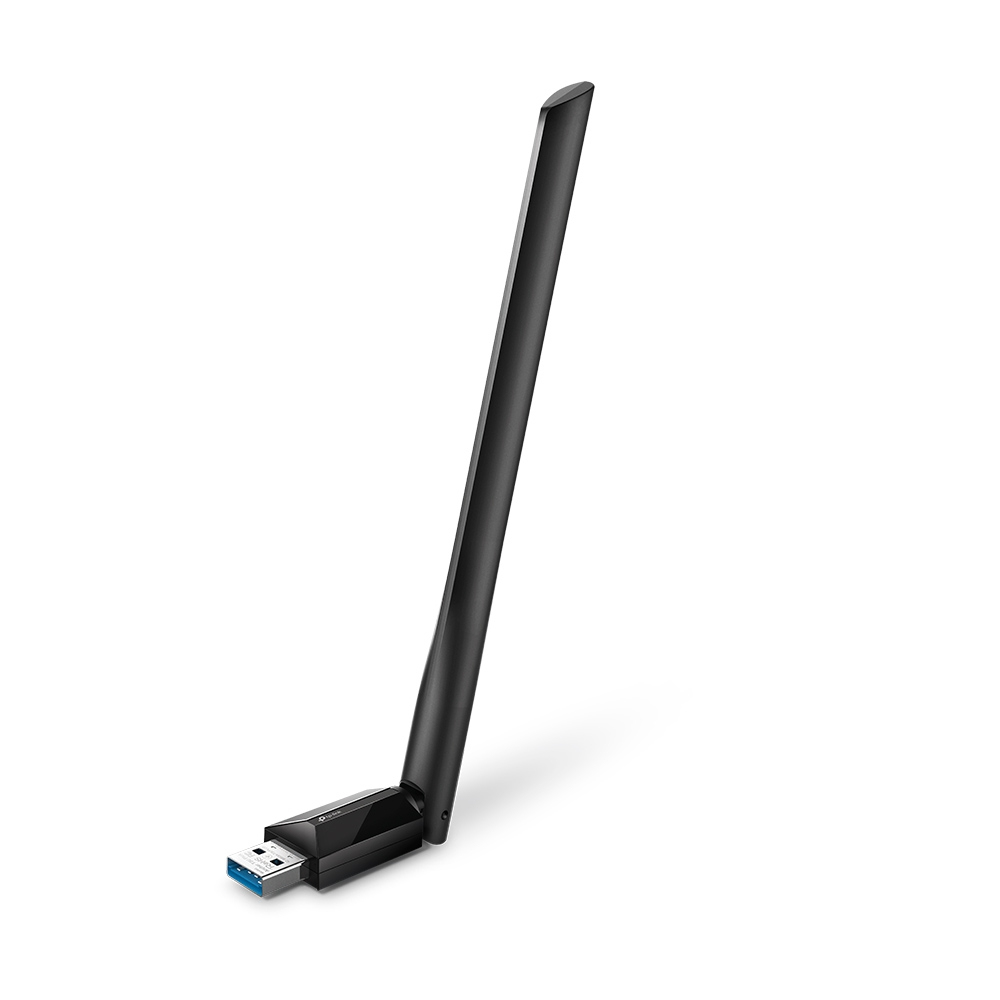 TP-LINK AC1300-High-Gain-Dualband-USB-WLAN-Adapter, Kabellos, USB, WLAN, Wi-Fi 5 (802.11ac), 867 Mbit/s, Schwarz