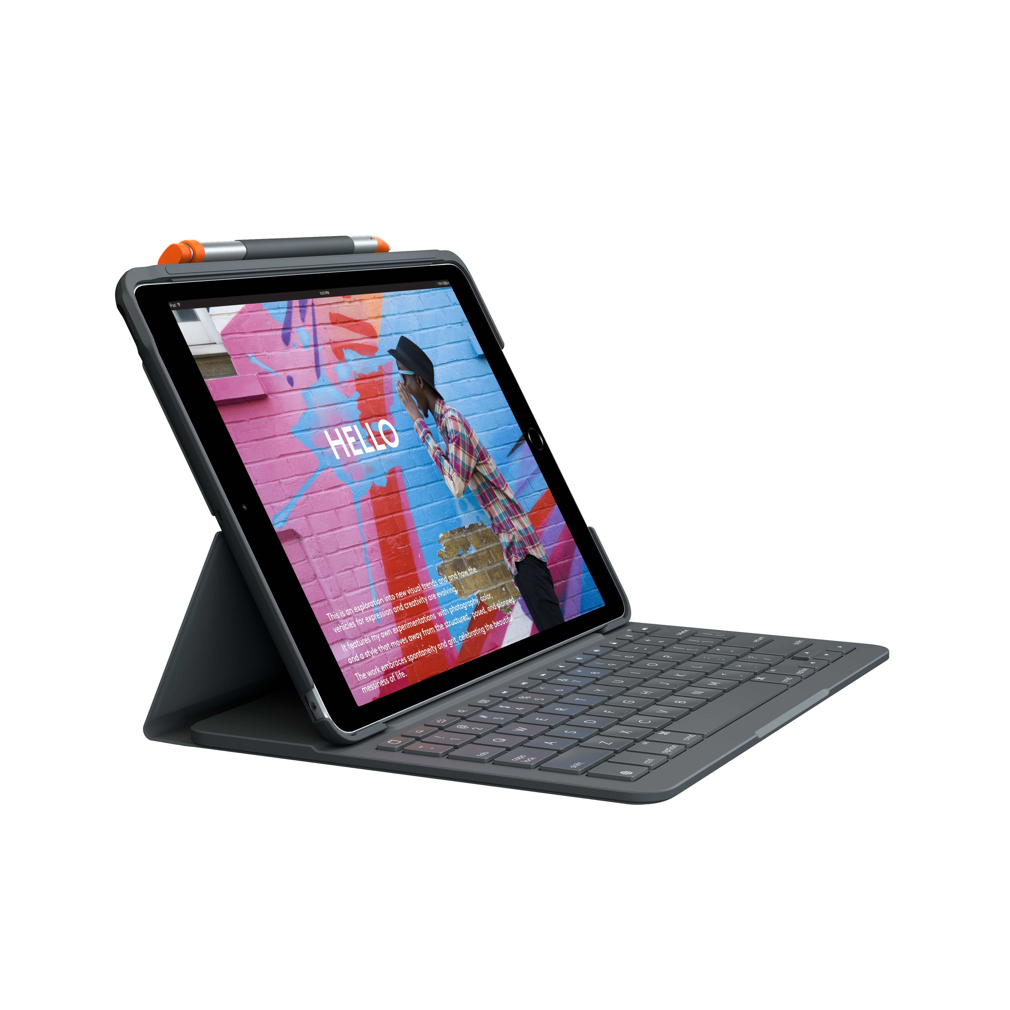 Logitech Slim Folio, AZERTY, Französisch, 1,7 cm, 1,5 mm, Apple, iPad (7th gen), iPad (8th gen)