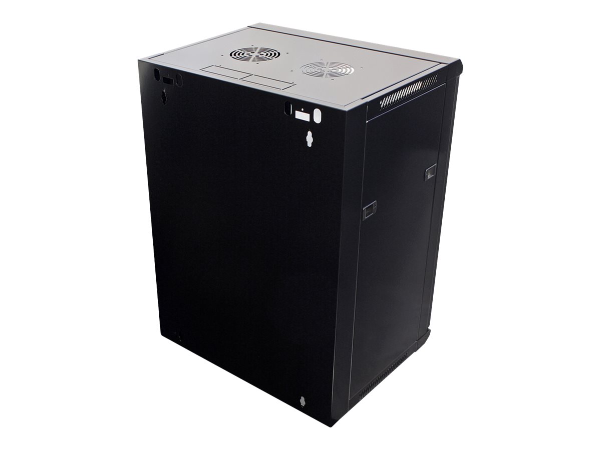VALUE Schrank Netzwerkschrank - geeignet für Wandmontage - Schwarz RAL 7021 - 15U - 48.3 cm (19)