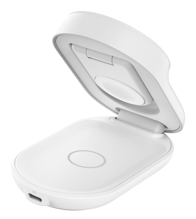 Belkin UltraCharge - Kabelloses Ladegerät - 3-in-1, magnetisch, faltbar, mit Qi2 + AC-Netzteil, Ansicht 3