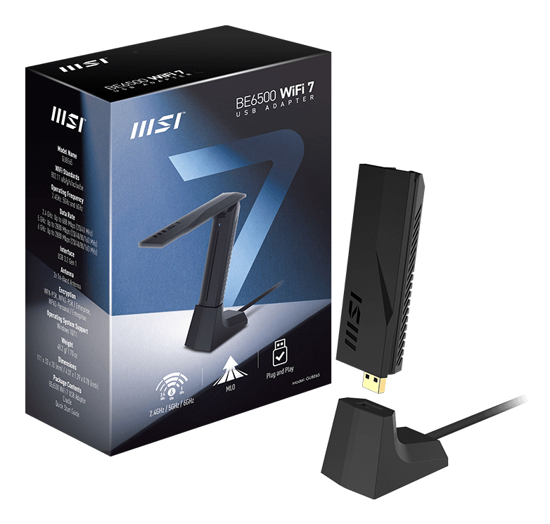 MSI BE6500 WiFi7 USB Stick - Dongle, Ansicht 3
