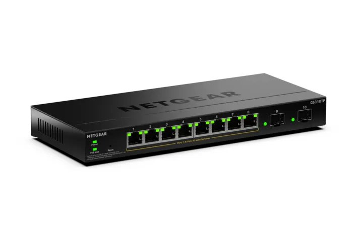 Netgear S350 Series PoE+ Smart Managed Essentials Switch with 2 - - 1 - - 1 - - 1 - Switch - 1 Gbps, Ansicht 2