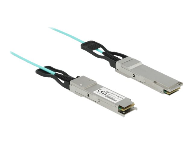 Delock - Ethernet 40 GBase-AOC-Kabel - QSFP+ (M) zu QSFP+ (M) - 5 m - 3 mm - SFF-8436
