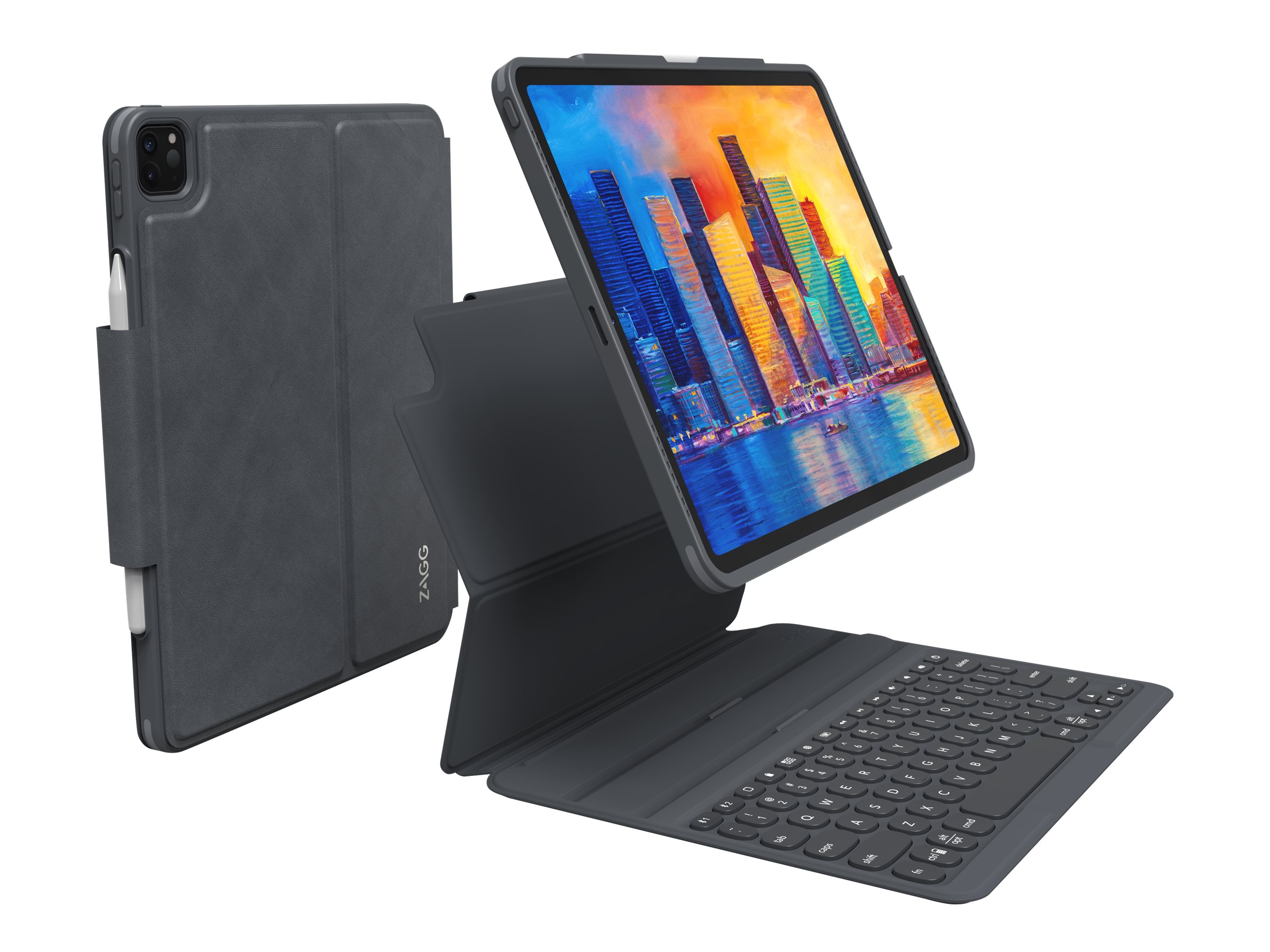 ZAGG Pro Keys - Tastatur und Foliohülle - hintergrundbeleuchtet - Bluetooth für Apple 11 iPad Pro - TL: Deutsch, QWERTZ, Ansicht 2