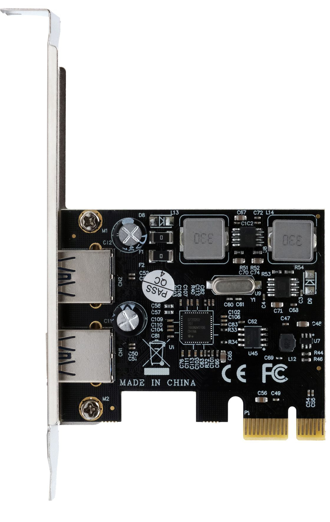 Exsys EX-11192 2-Port USB 3.2 Gen 1 PCIe Karte - Kabel - Digital/Daten, Ansicht 2