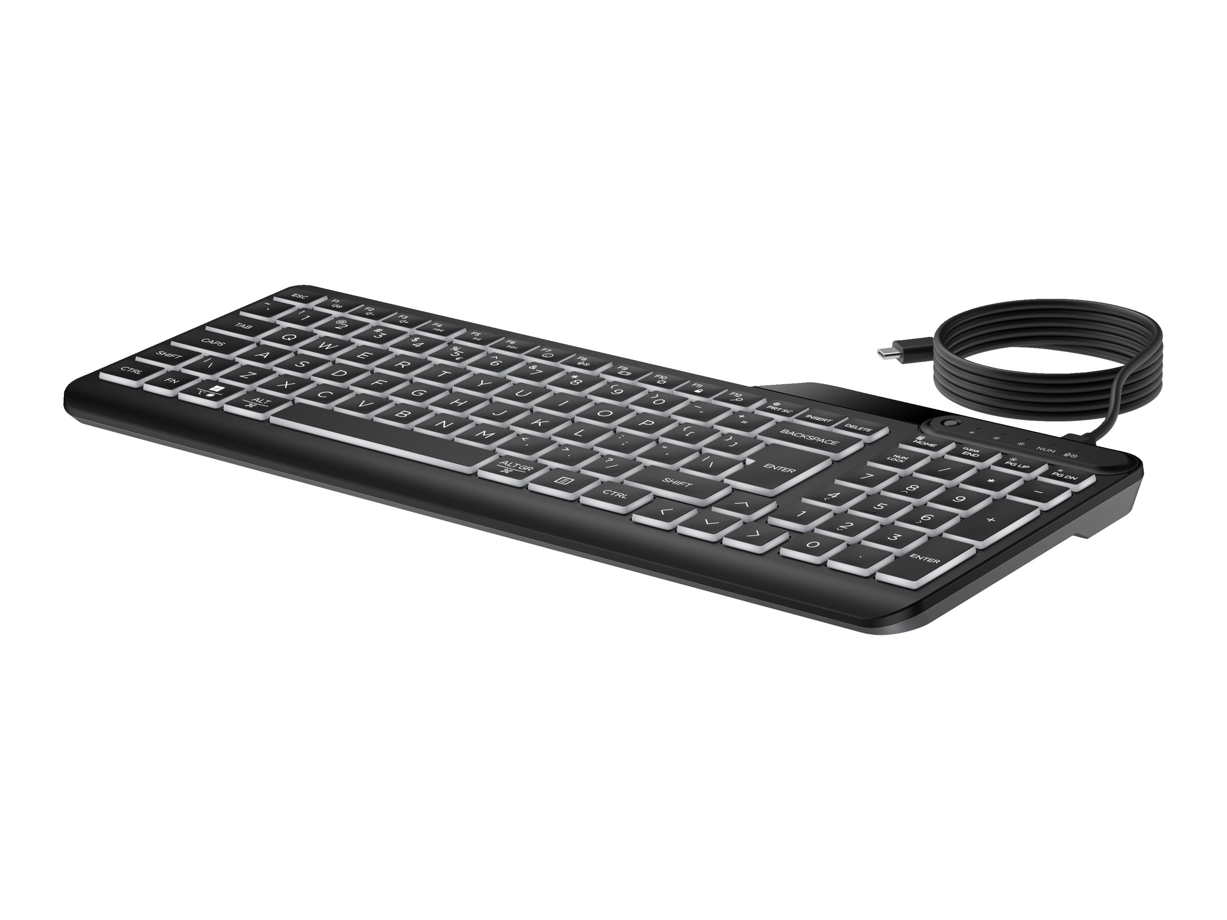 HP 400 - Tastatur - kompakte Größe 2-Zonen-Layout 12 programmierbare Tasten geringer Tastenhub Multi-Device