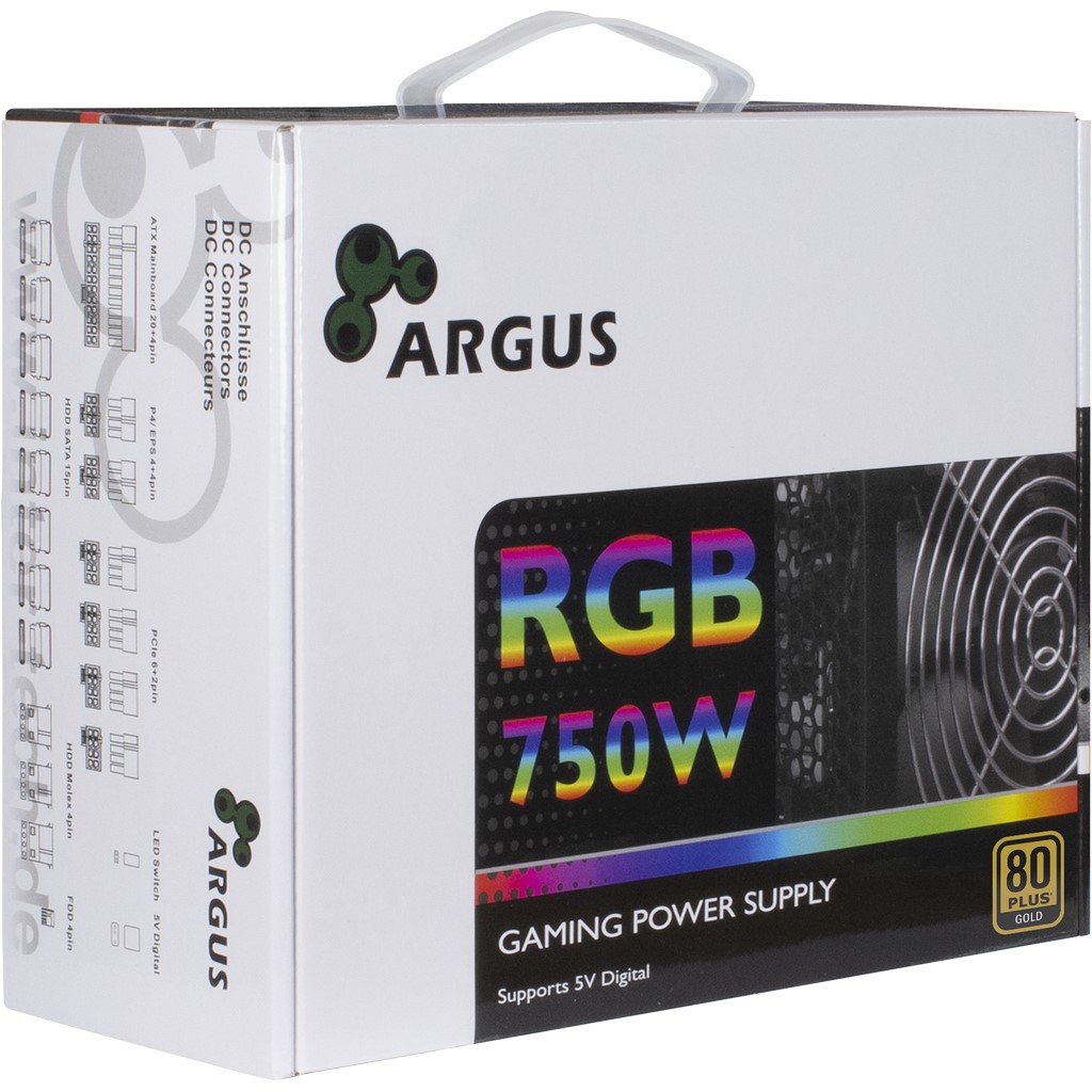 Inter-Tech Argus RGB-750W CM II - Netzteil (intern) - ATX12V 2.3, Ansicht 3