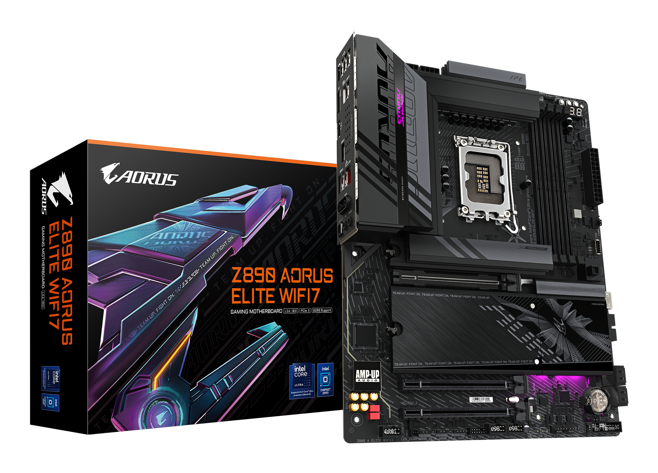 Gigabyte AORUS Z890 ELITE WIFI7 - Motherboard - ATX - LGA1851-Sockel - Z890 Chipsatz - USB-C 3.2 Gen2, USB 3.2 Gen 1, Ansicht 4