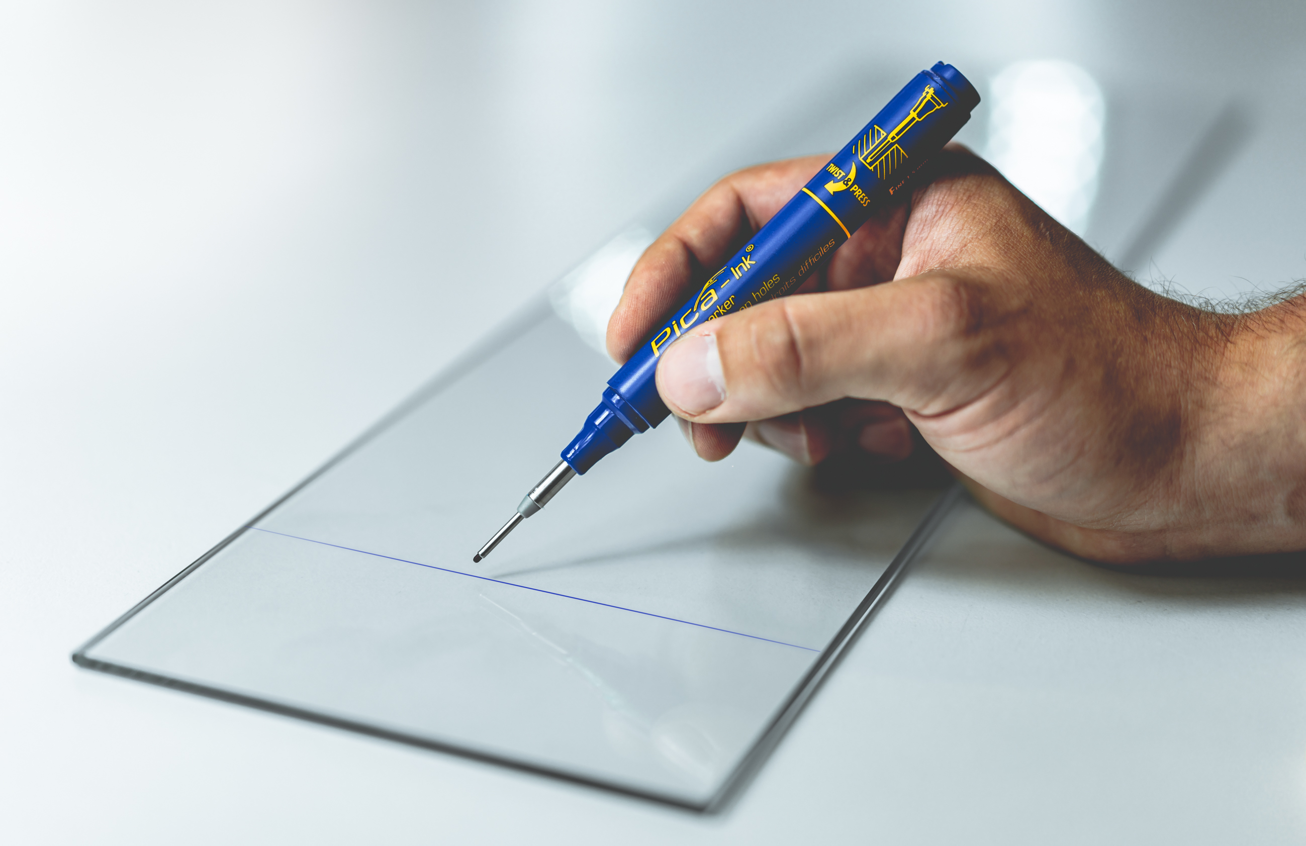 Pica  Marker Pica-Ink - 10 Stück(e) - Blau - Fibre tip - Blau - Gelb - Rund - 1,5 mm, Ansicht 3