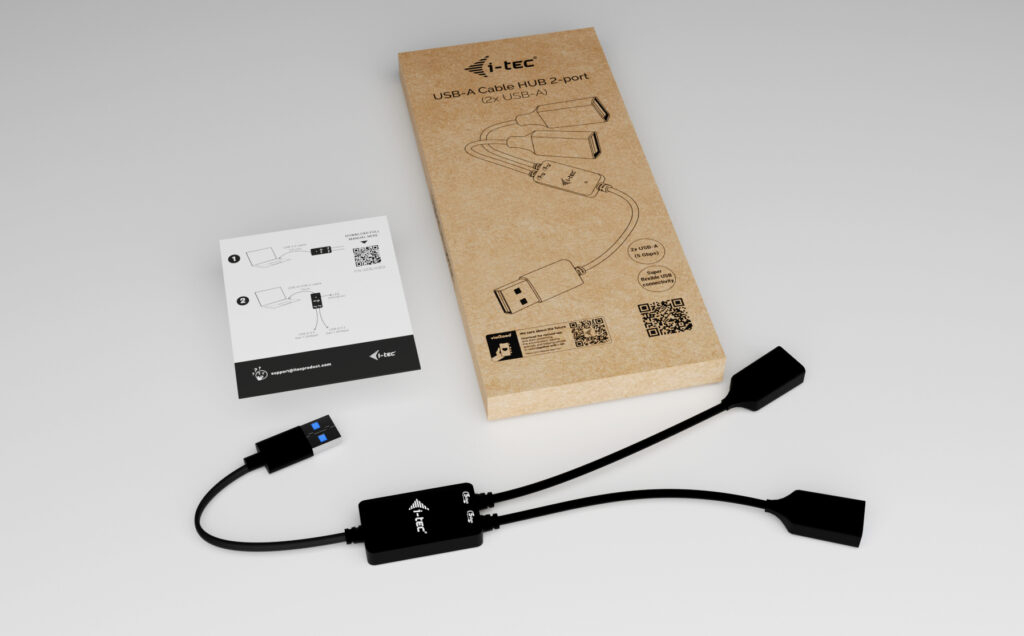 i-tec Hub - USB-A-Kabel - 2 x USB 3.2 Gen 1, Ansicht 3