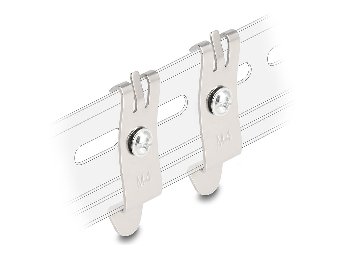 Delock Desktop Verbindungstafel 35 mm DIN Schienen-Halterungsset