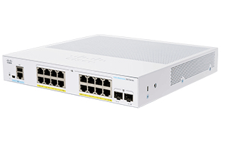 Cisco CBS350-16P-E-2G-EU, Managed, L2/L3, Gigabit Ethernet (10/100/1000), Rack-Einbau