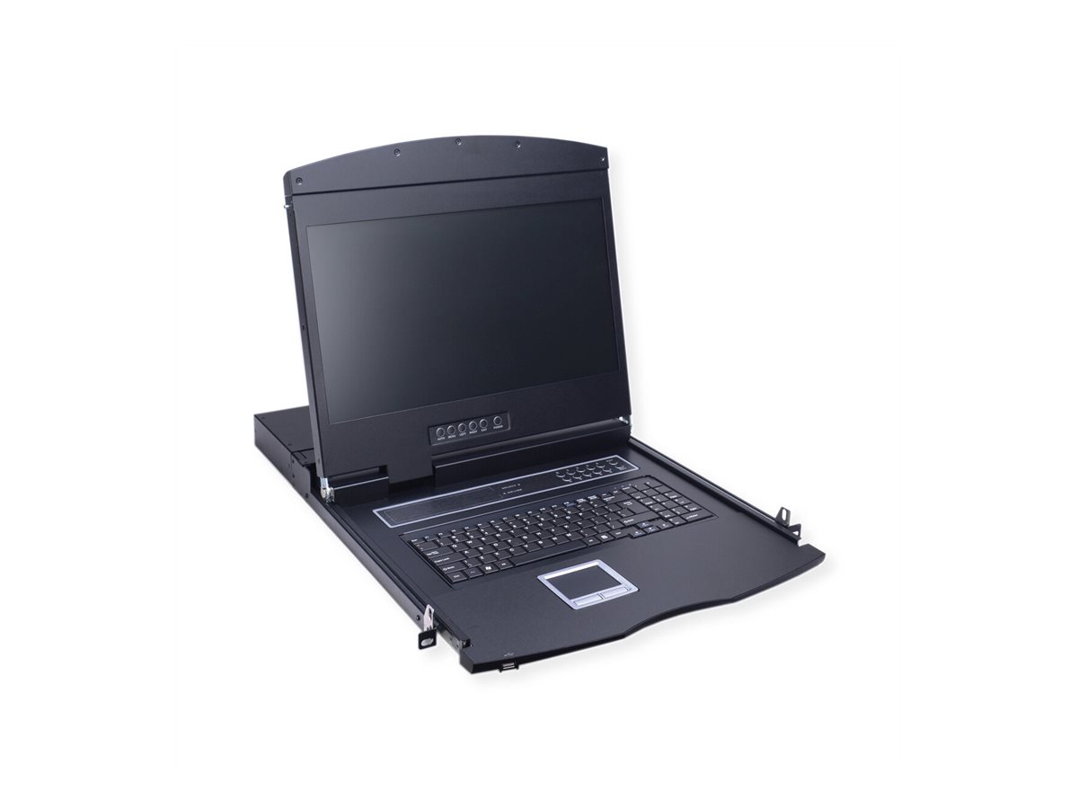 VALUE KVM-Konsole mit KVM-Switch - 8 Anschlüsse - USB - UK Englisch - 43.2 cm (17), Ansicht 4