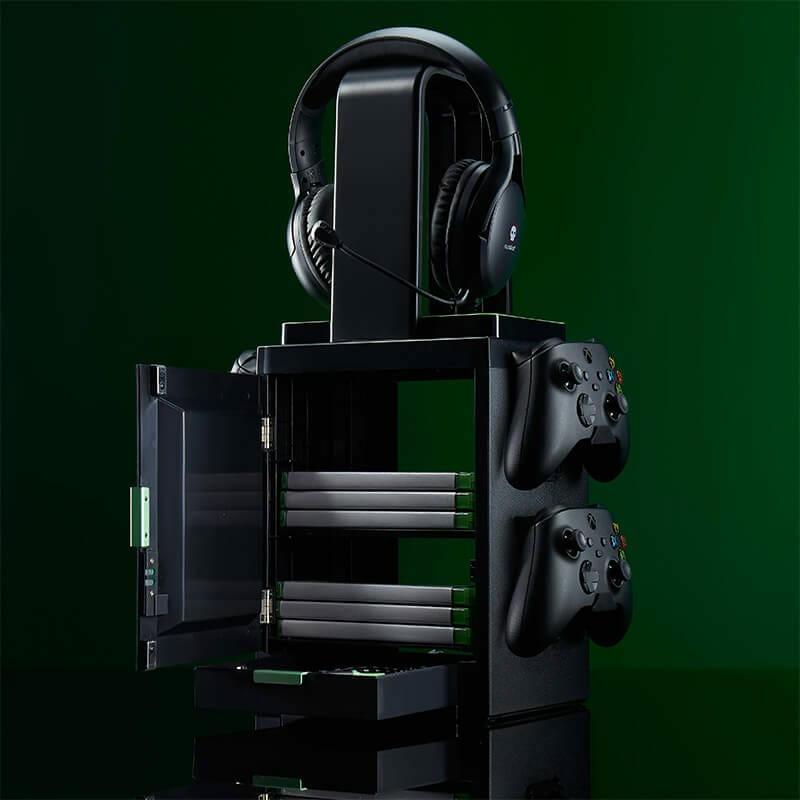 Numskull Games Official Xbox Gaming Locker, Diskettenhalter für Spiele, Xbox, Schwarz, Kabelgebunden, Ansicht 2