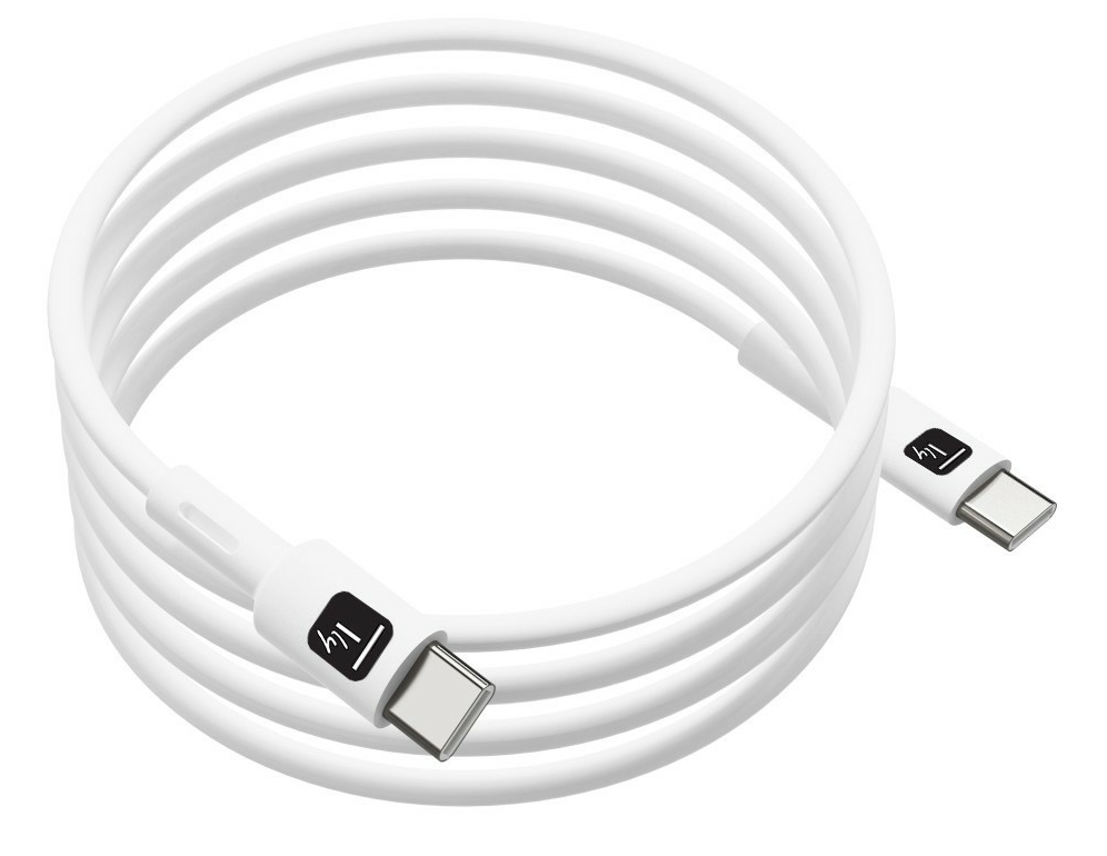 Techly USB-C Stecker 2.0 Kabel 1m weiß - Kabel - Digital/Daten, Ansicht 2