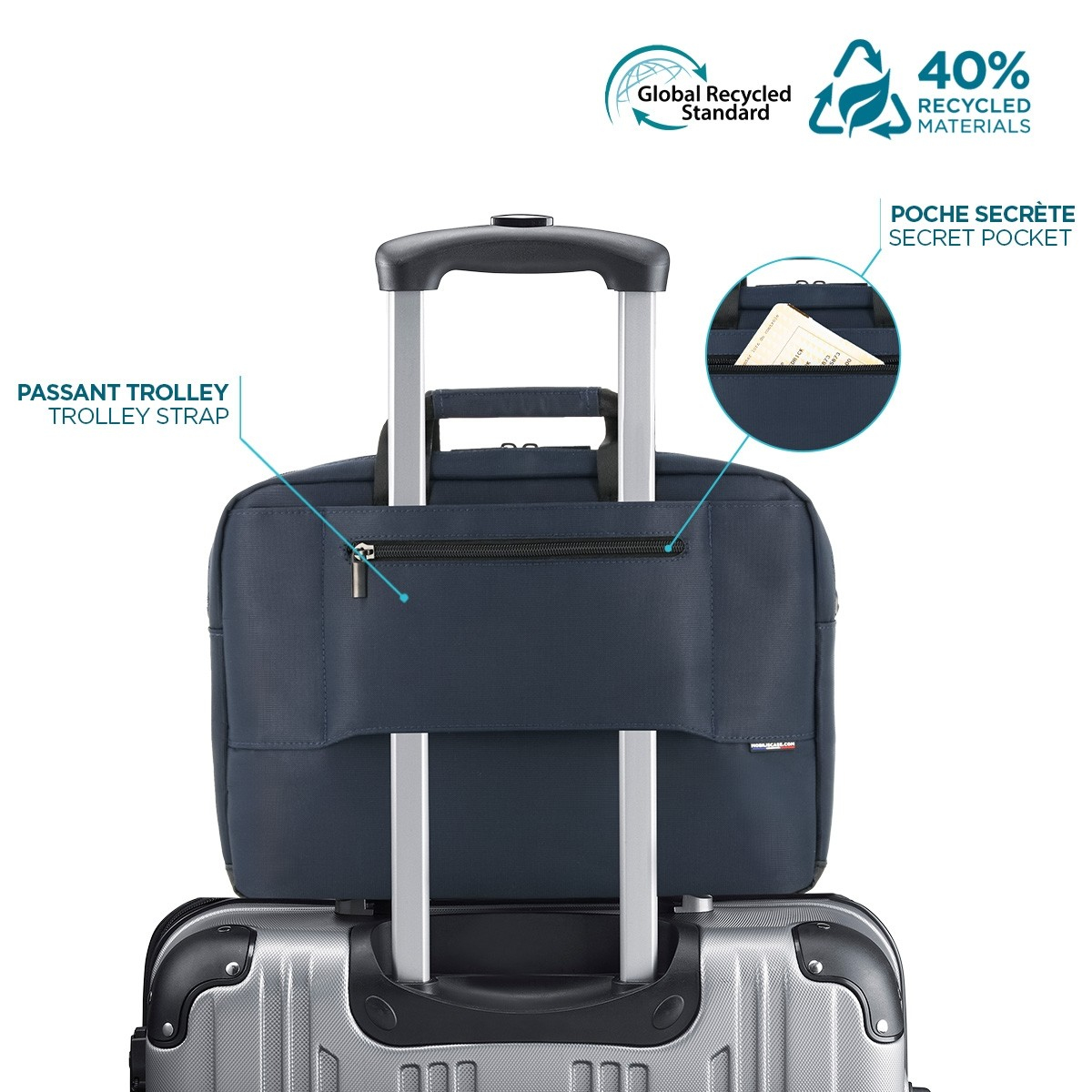 Mobilis Executive 4 Twice - Notebook-Tasche - oben beladbar, 40 % Recyclinganteil, Ansicht 4