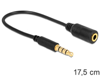 Delock Audio-Adapter - mini-phone stereo 3.5 mm weiblich zu mini-phone stereo 3.5 mm männlich