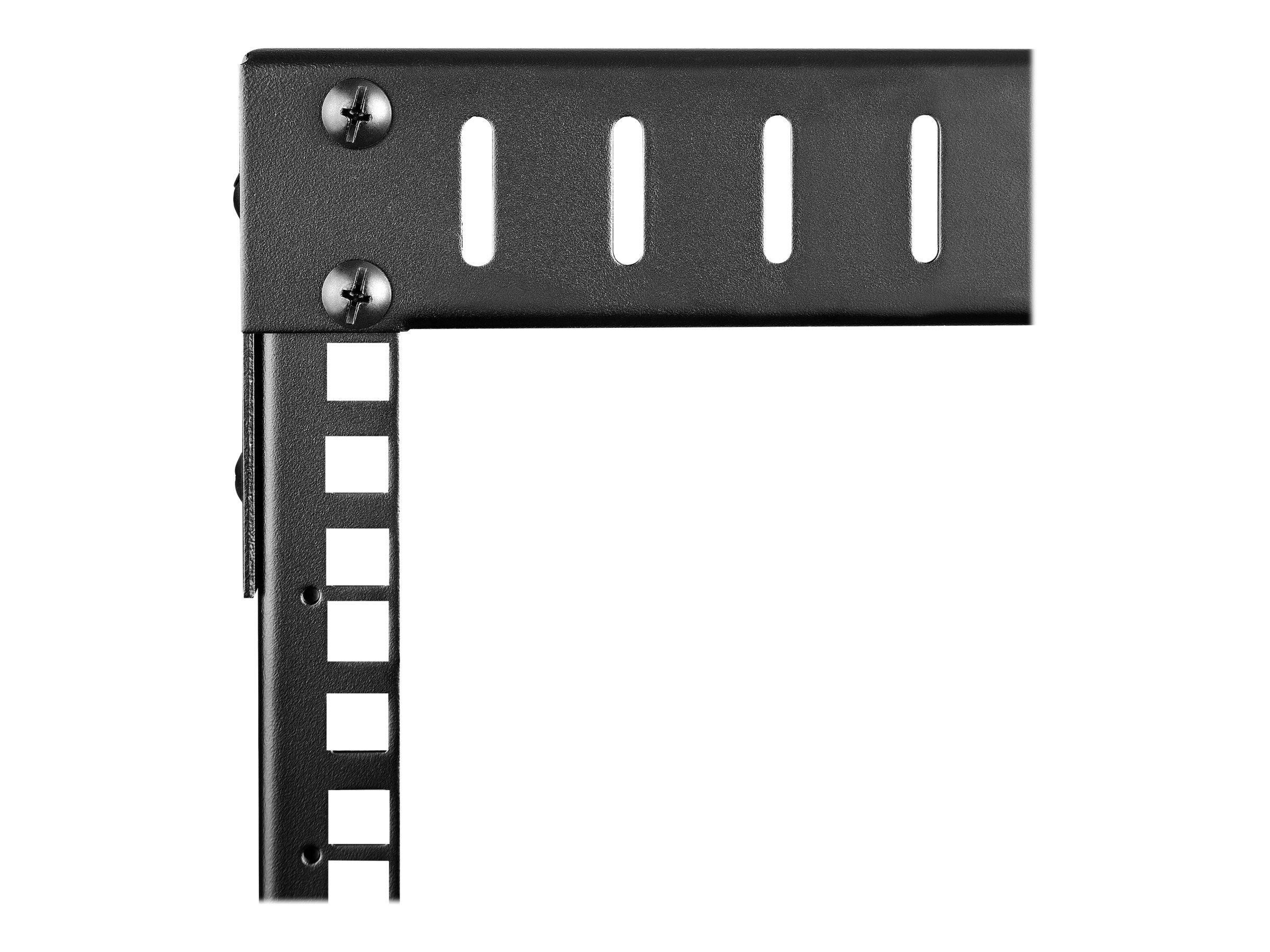 StarTech.com 8HE 19 Zoll Wand Netzwerk Rack - 2 Pfosten offener Rahmen mit einstellbare Tiefe(30-50cm) Rack für AVDatenITStudio Geräete - inkl.Käfigmuttern und Schrauben (RK812WALLOA)