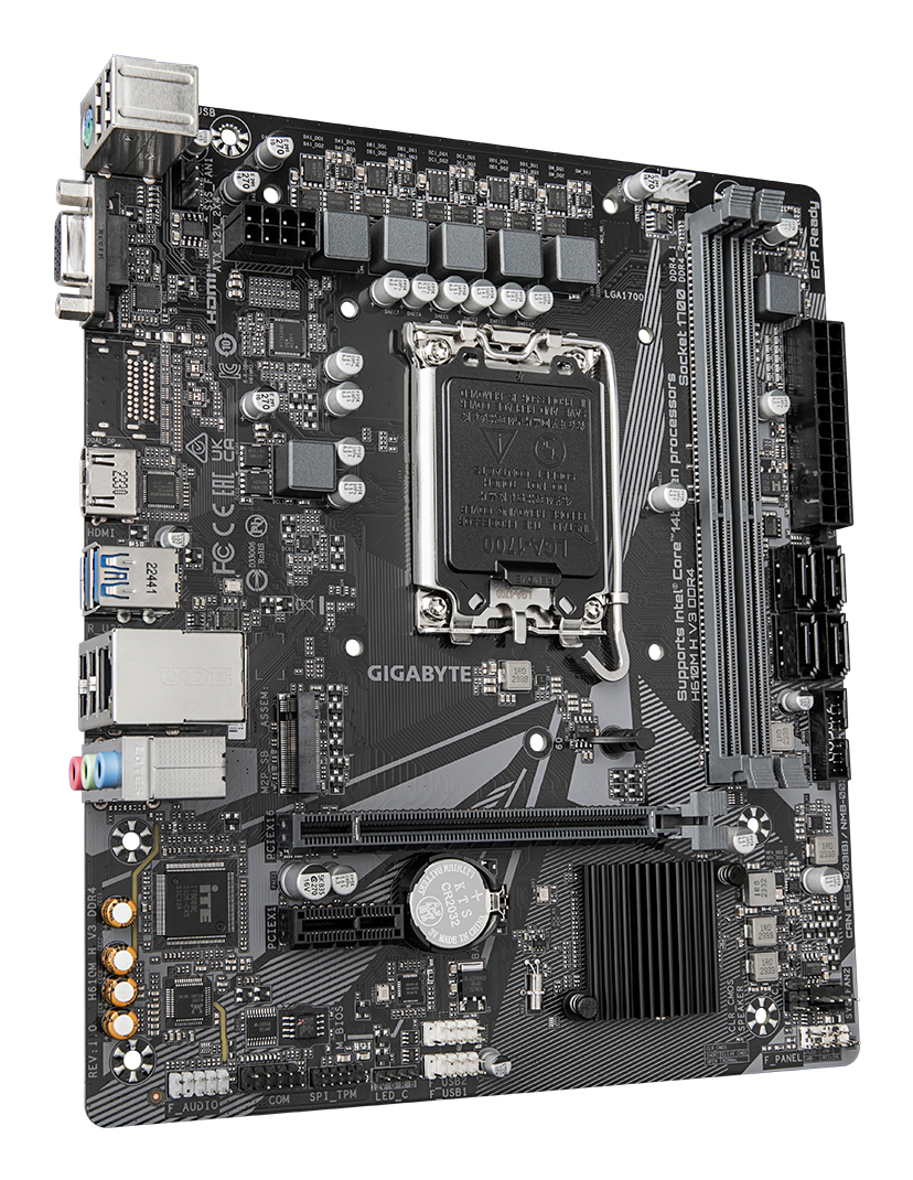 Gigabyte H610M H V3 DDR4 - 1.0 - Motherboard - micro ATX - LGA1700-Sockel - H610 Chipsatz - USB 3.2 Gen 1 - Gigabit LAN, Ansicht 4