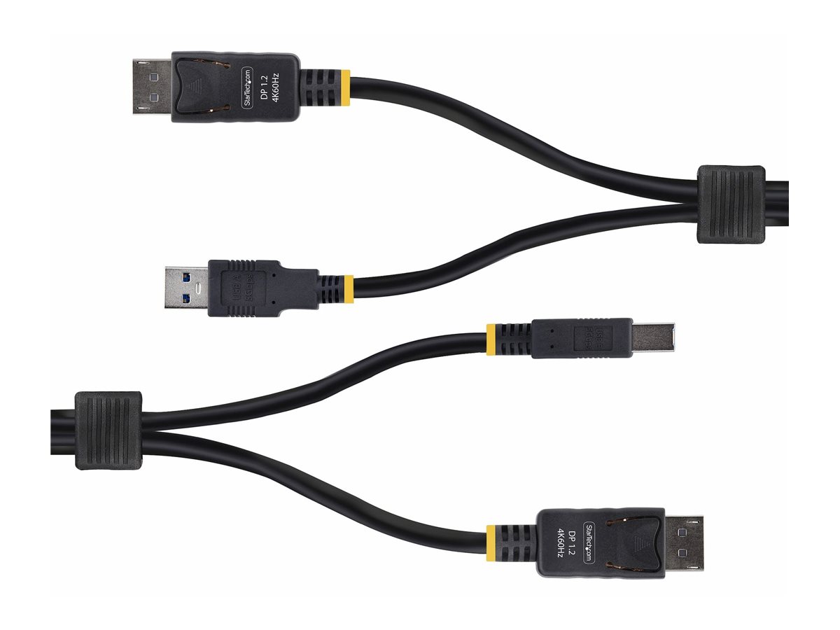 StarTech.com 6ft (1.8m) DisplayPort and USB 5Gbps KVM Cable - Tastatur- / Video- / Maus- (KVM-)