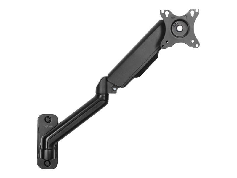 LogiLink Befestigungskit (Wandmontage) - Gasfeder - für Monitor / Curved-Monitor - Kunststoff, Stahl, Aluminium - Schwarz - Bildschirmgröße: 43.2-81.3 cm (17"-32")