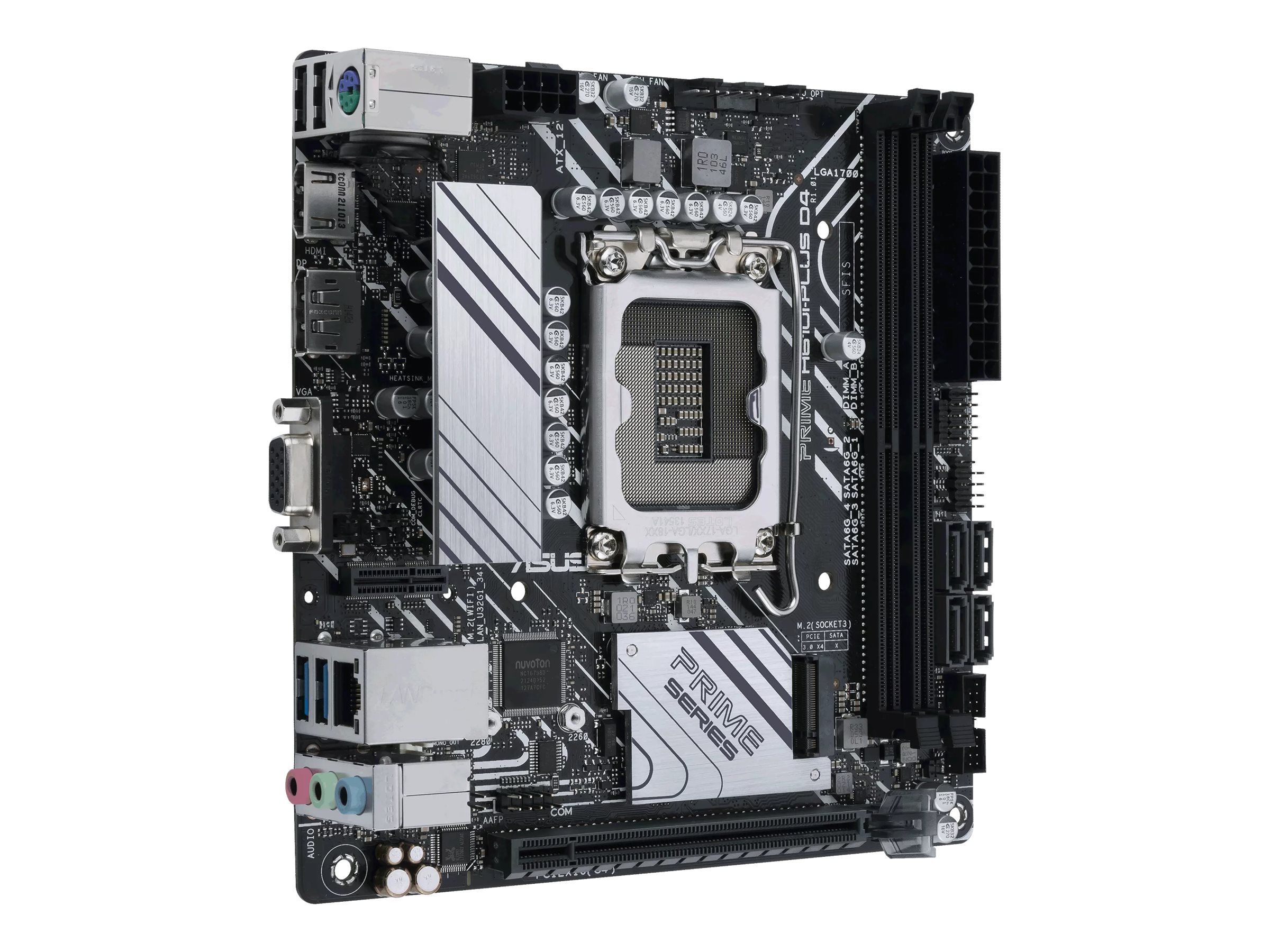 ASUS PRIME H610I-PLUS D4-CSM - Motherboard - Mini-ITX - LGA1700-Sockel - H610 Chipsatz - USB 3.2 Gen 1 - Gigabit LAN - Onboard-Grafik (CPU erforderlich)