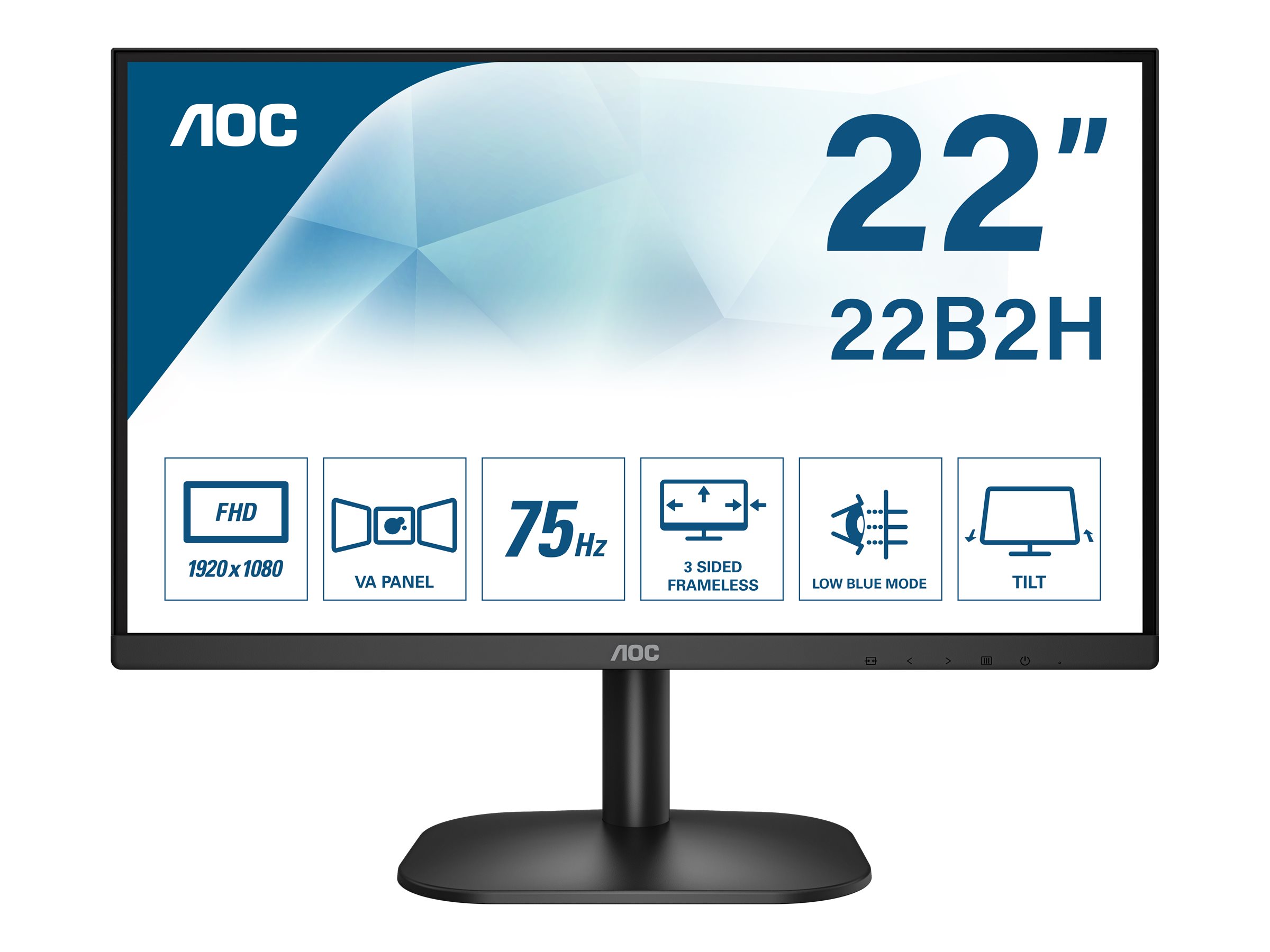 AOC 22B2H/EU - LED-Monitor - 55 cm (22") (21.5" sichtbar)
