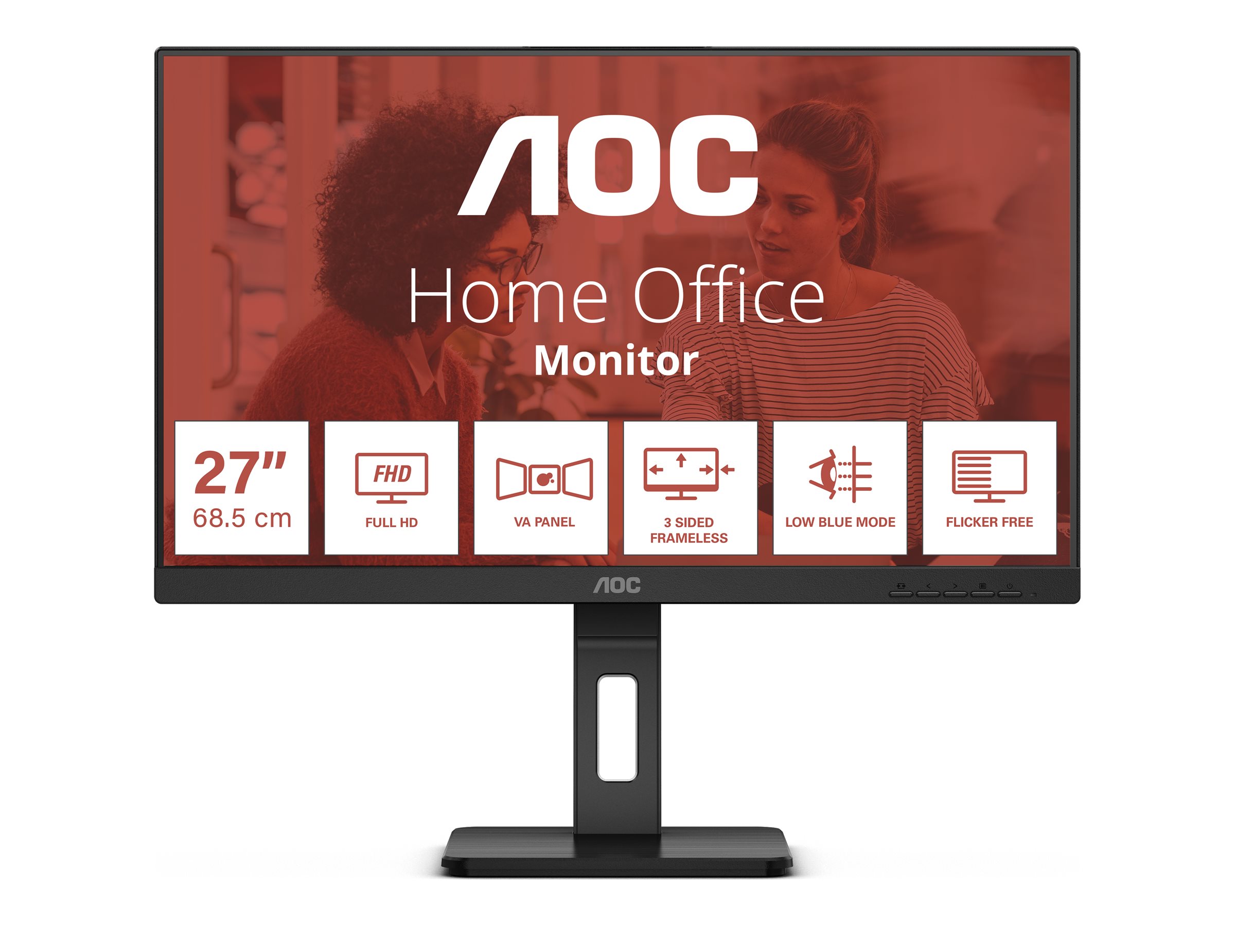 AOC 27E3QAF - LED-Monitor - 68.6 cm (27") - 1920 x 1080 Full HD (1080p)