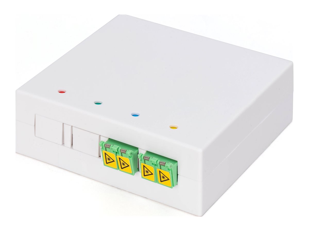 DIGITUS FTTH Gehäuse, 2 x LC/APC DX Kupplung mit Shutter