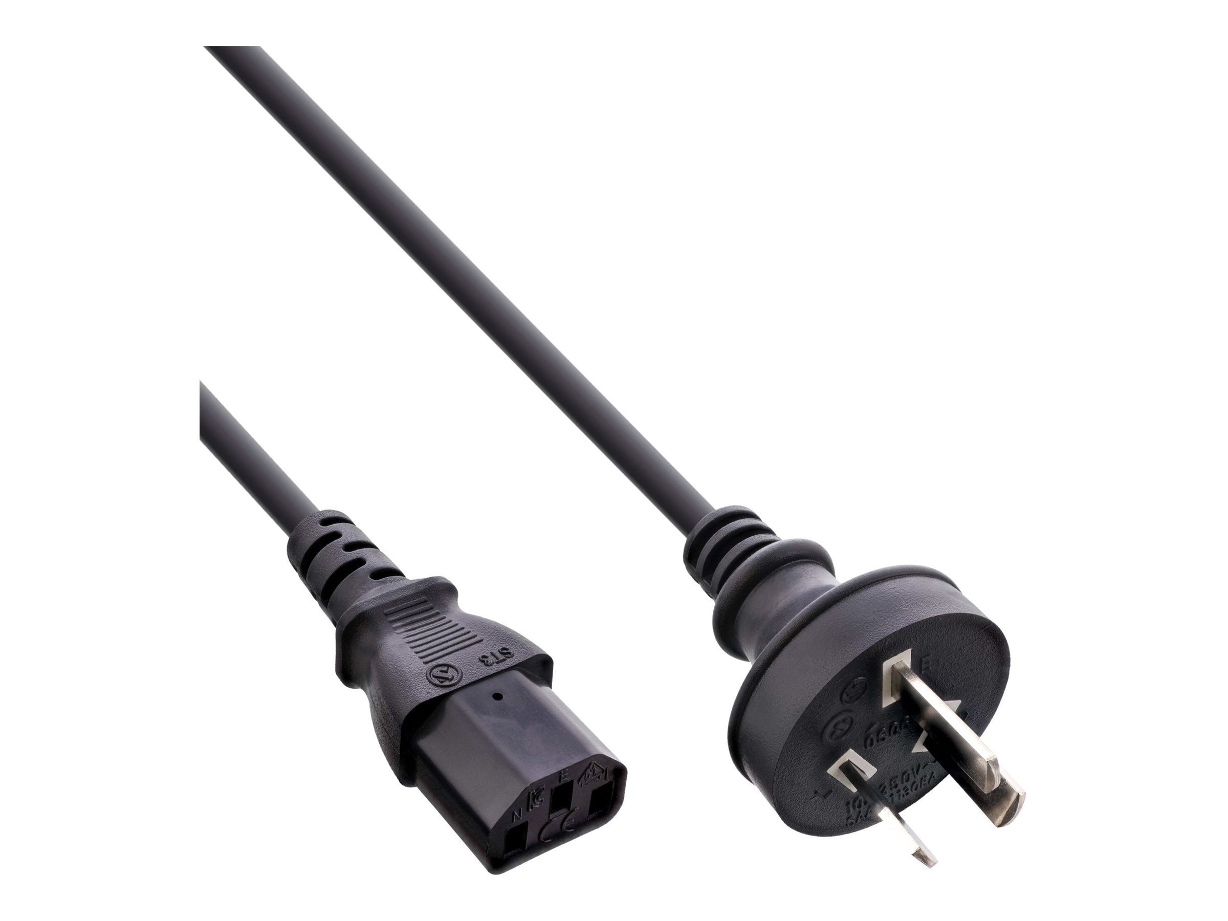 InLine Netzkabel - Netzstecker Australien auf Kaltgerätestecker C13 - 18m