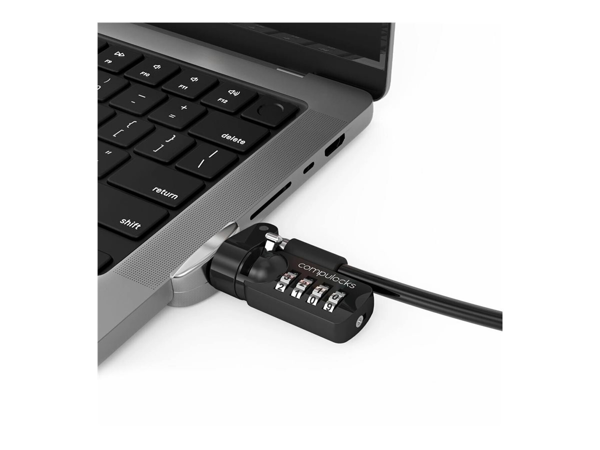 Compulocks Ledge Lock Adapter for MacBook Pro 14" M1, M2 & M3 with Combination Cable - Sicherheitsschlossadapter - mit Kombinationsschloss - für Apple MacBook Pro 14.2 in (M1, M2, M3)
