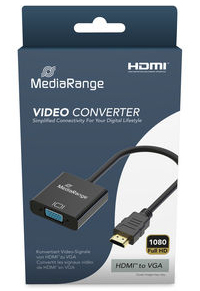 MEDIARANGE HDMI auf VGA HD15 Video Konverter 20cm sw - Converter - HDMI, Ansicht 2