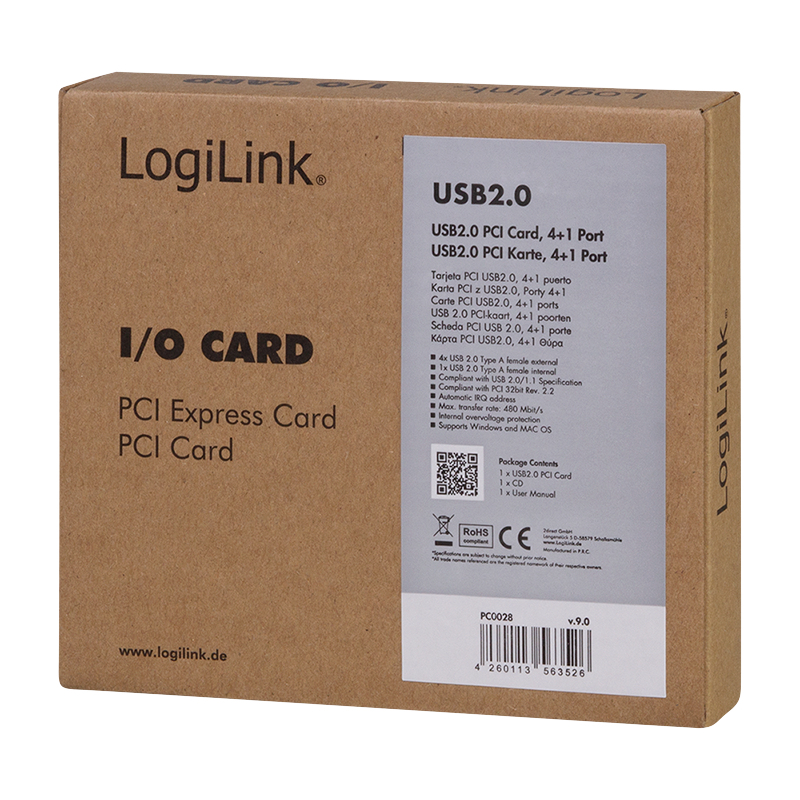 LogiLink PCI Card USB 2.0 4+1 Port - USB-Adapter, Ansicht 3