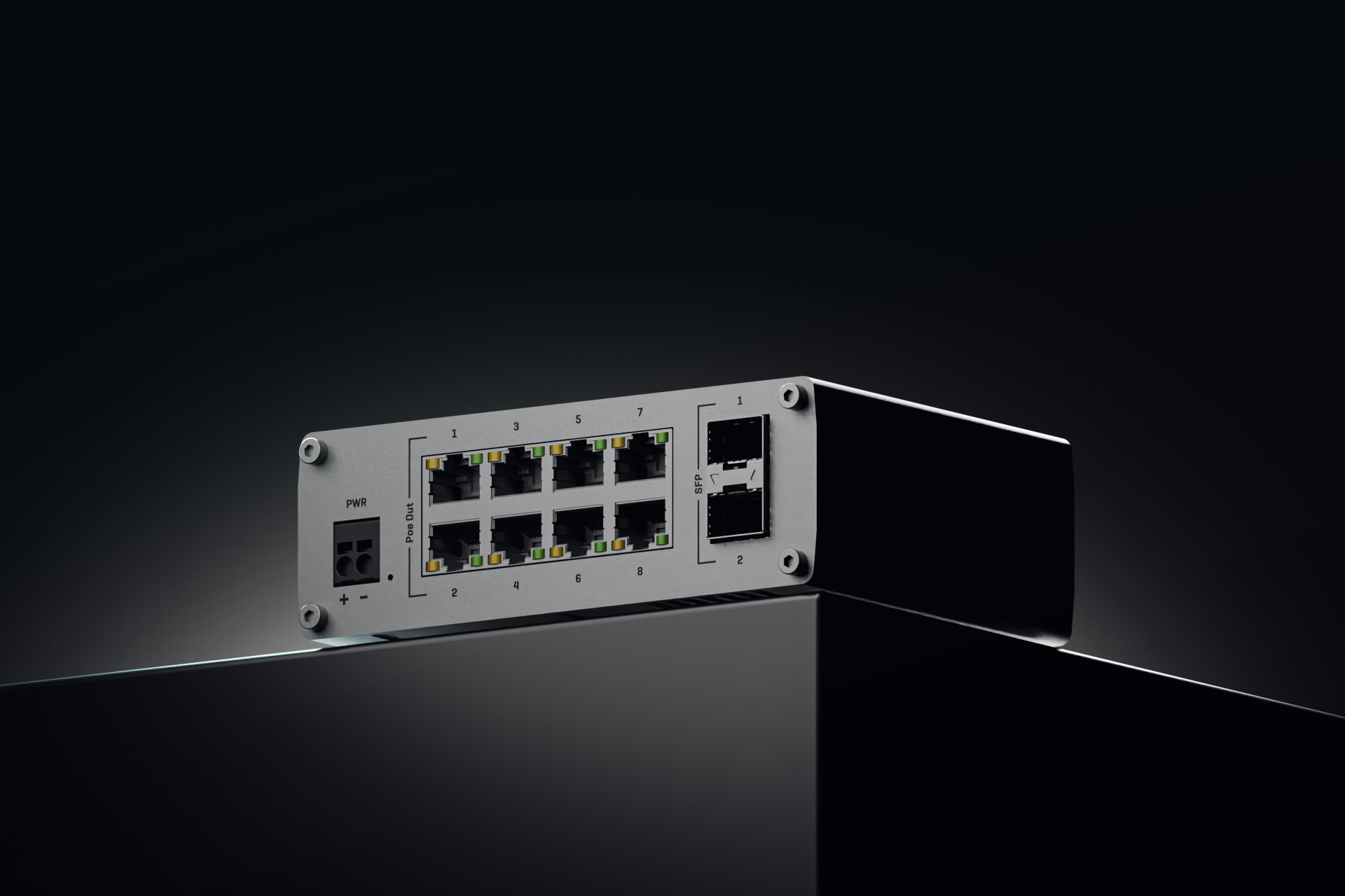 Teltonika TSW200 - Switch - an DIN-Schiene montierbar - PoE+ (240 W), Ansicht 3