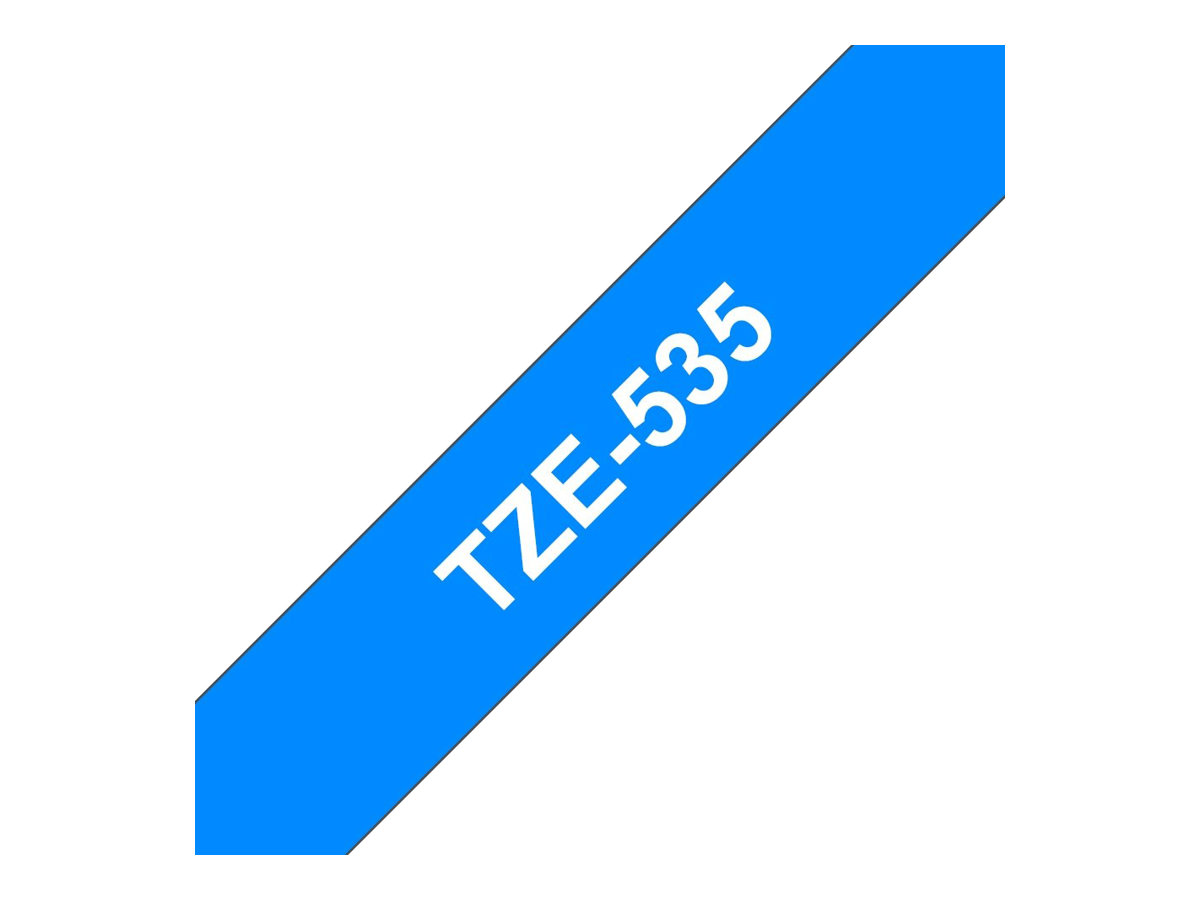 Brother TZe-535 - Weiß auf blau - Rolle (1,2 cm x 8 m), Ansicht 3