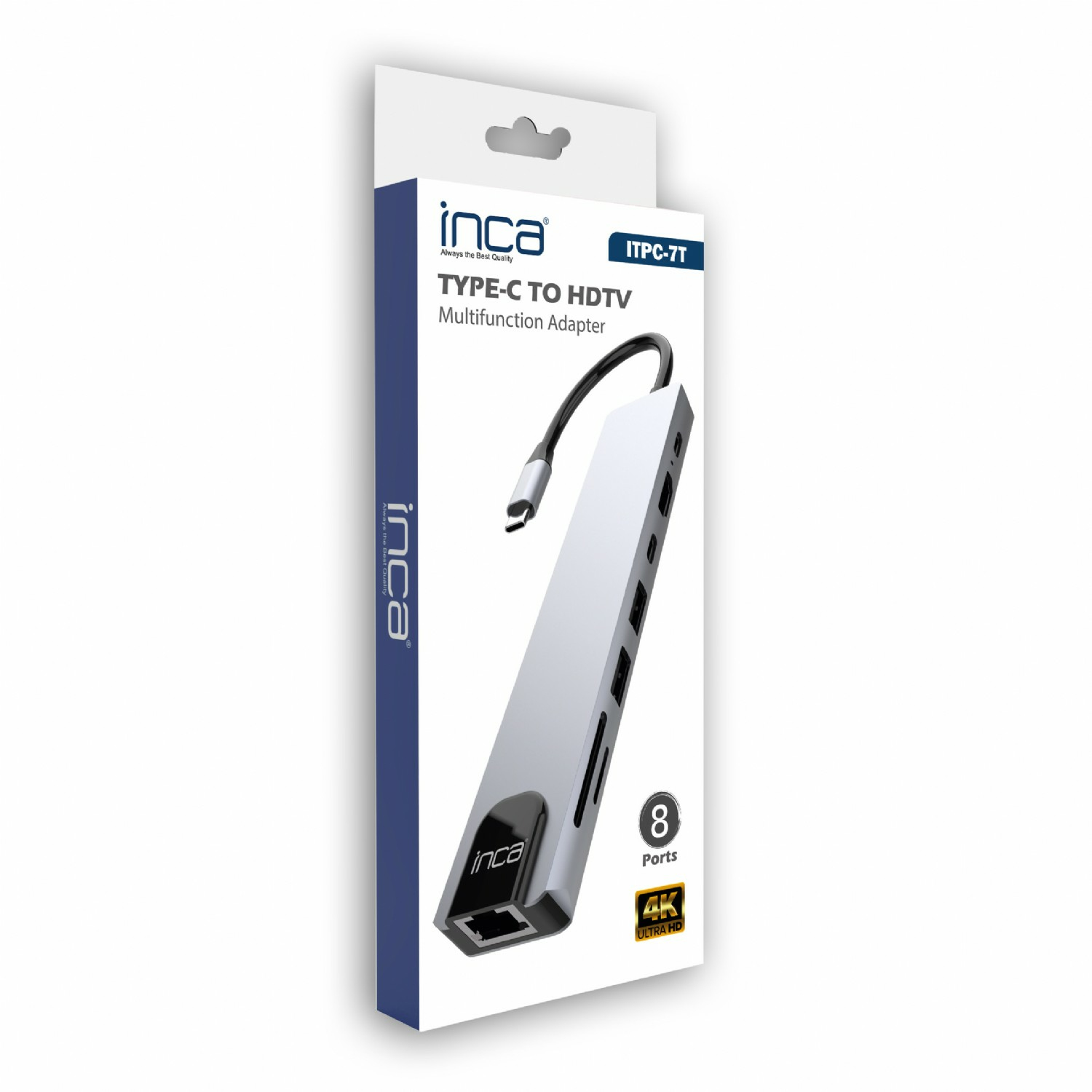INCA Adapter ITPC-7T Typ C> 3XUSB-A 1xRJ45 1000mbps - Adapter, Ansicht 2