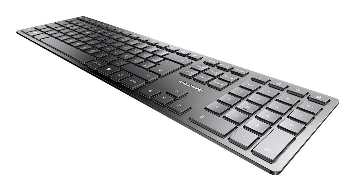 Cherry KW 9100 SLIM - Tastatur - 100% - full size - TL: Portugiesisch, QWERTY, Ansicht 2