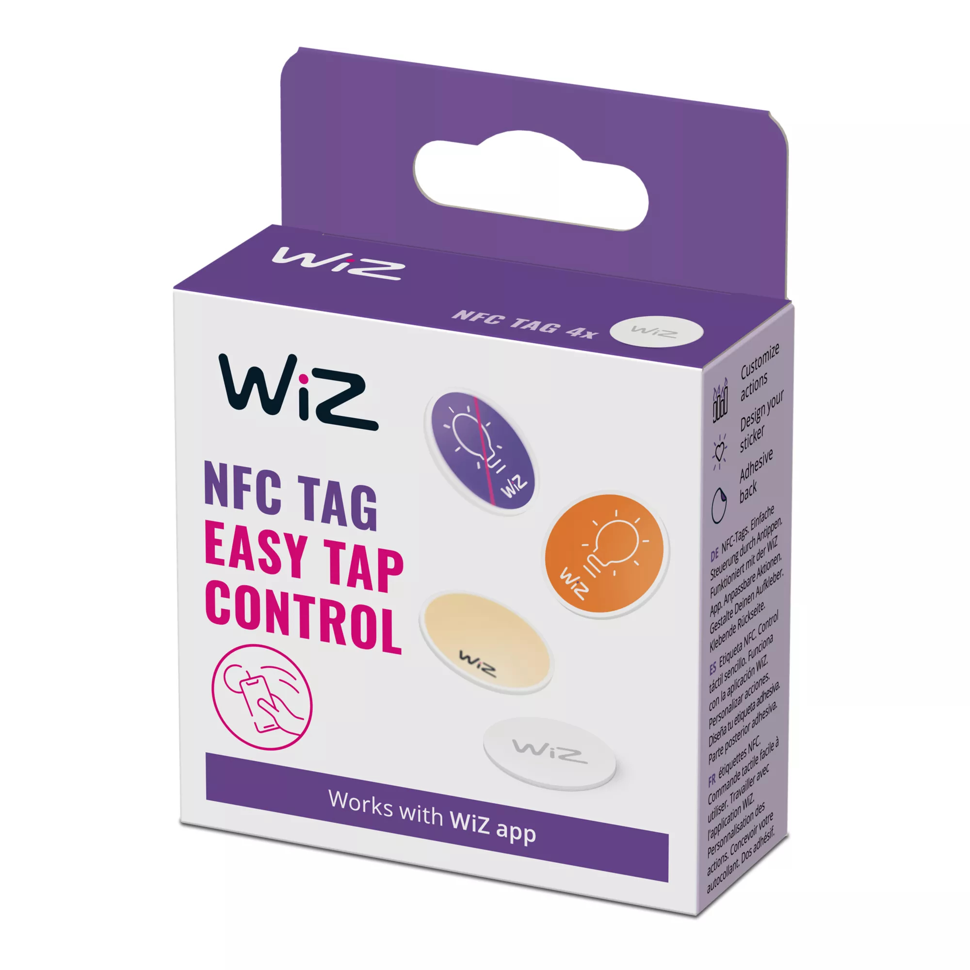 Philips WiZ NFC-Tag 4 Stück - Kabellos - NFC - Weiß - IP20 - 4 e, Ansicht 2