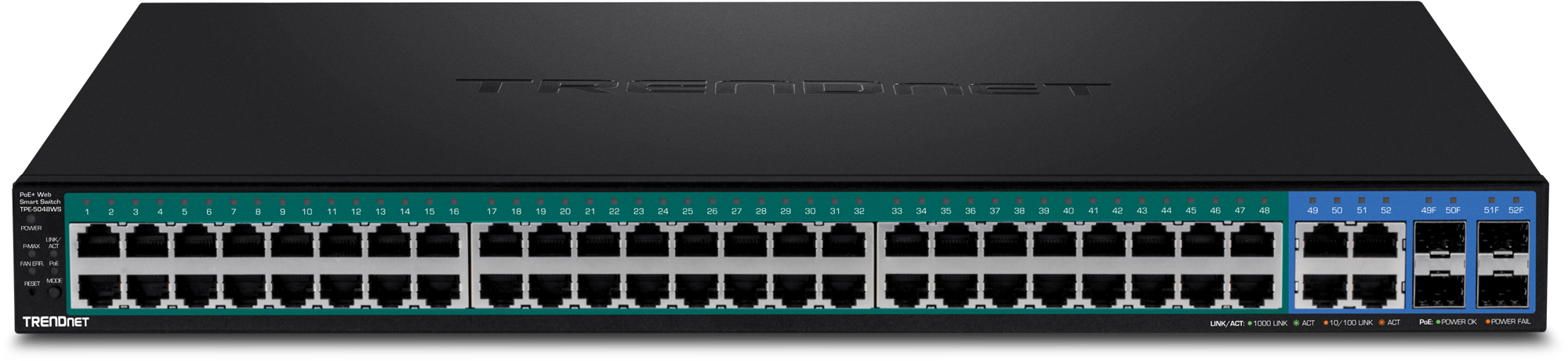 TRENDnet TPE 5048WS - Switch - Smart - 48 x 10/100/1000 (PoE+), Ansicht 4